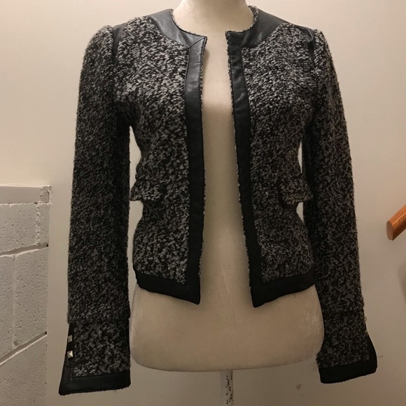 Sparkle & Fade cropped jacket Leather Trim Small - Picture 1 of 8